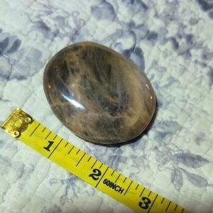 Stunning Peach Moonstone Palm Stone - Emotional Healing & Intuition
